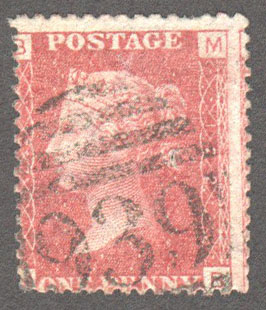 Great Britain Scott 33 Used Plate 122 - MB - Click Image to Close
